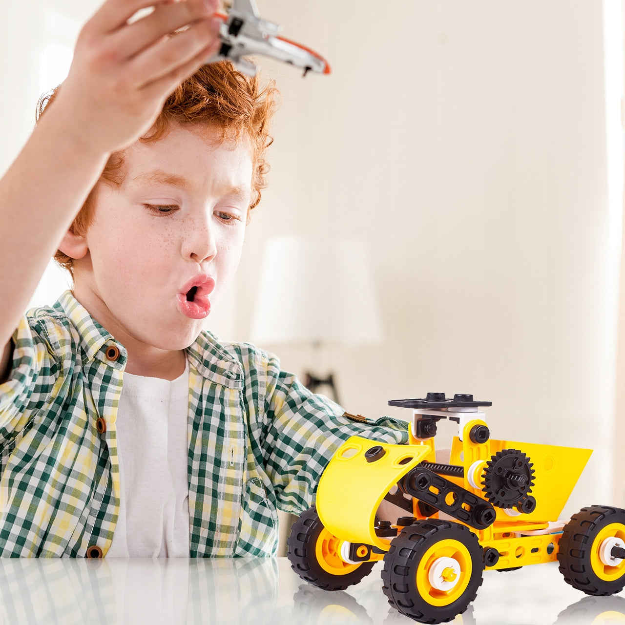 Kūrybiški Edukaciniai Konstrukciniai Blokeliai Transporto Priemonės Konstruktorius 8in1 Dovana