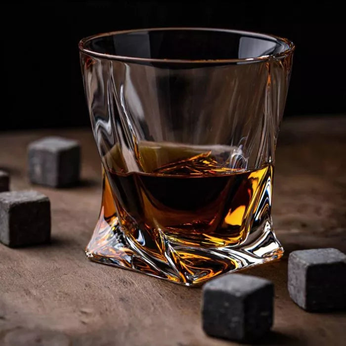 Kristalinis viskio dovanos komplektas – taurės ir dekanteris