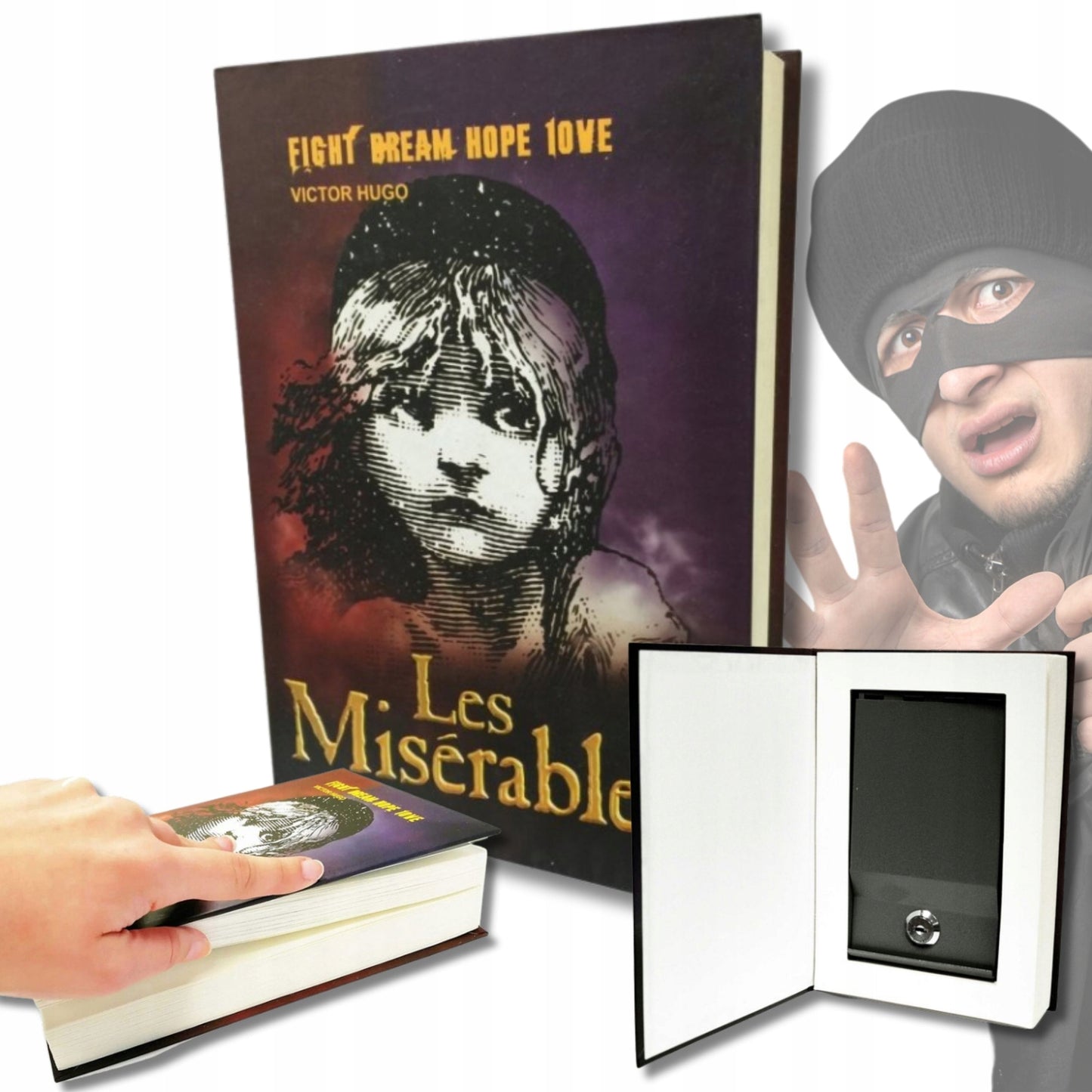 Seifinė knyga pinigams, paslėpta pinigų dėžutė, slėptuvė