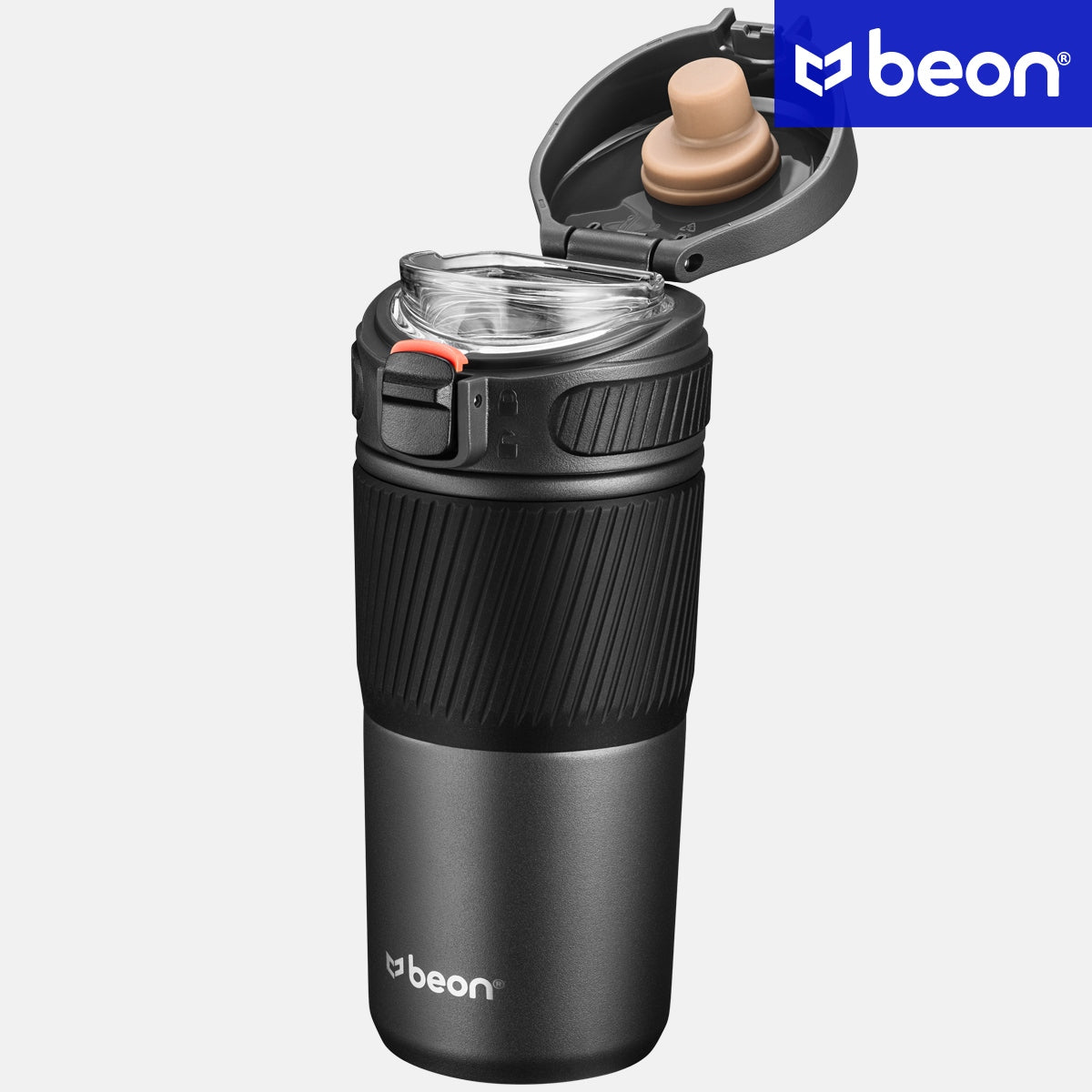 Termostatinis puodelis kavai, arbatai, automobilinis, sandarus, neslystantis, 450 ml