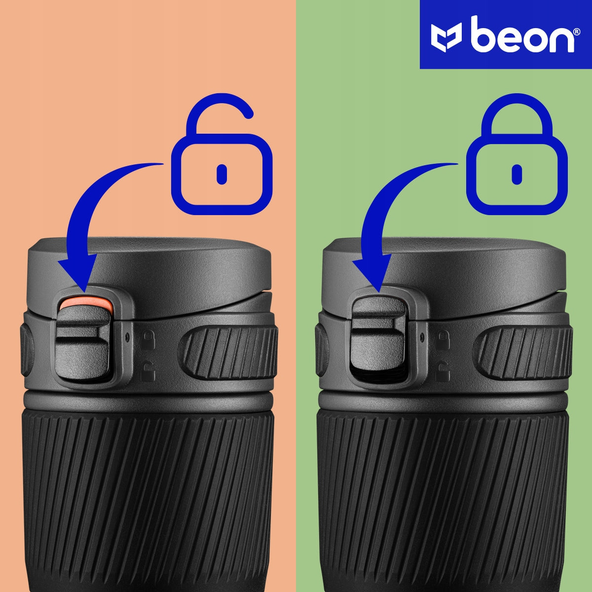 Termostatinis puodelis kavai, arbatai, automobilinis, sandarus, neslystantis, 450 ml