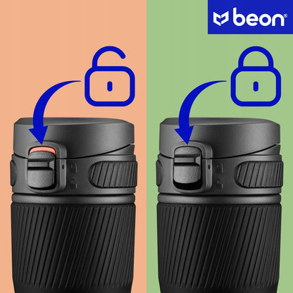 Termostatinis puodelis kavai, arbatai, automobilinis, sandarus, neslystantis, 450 ml