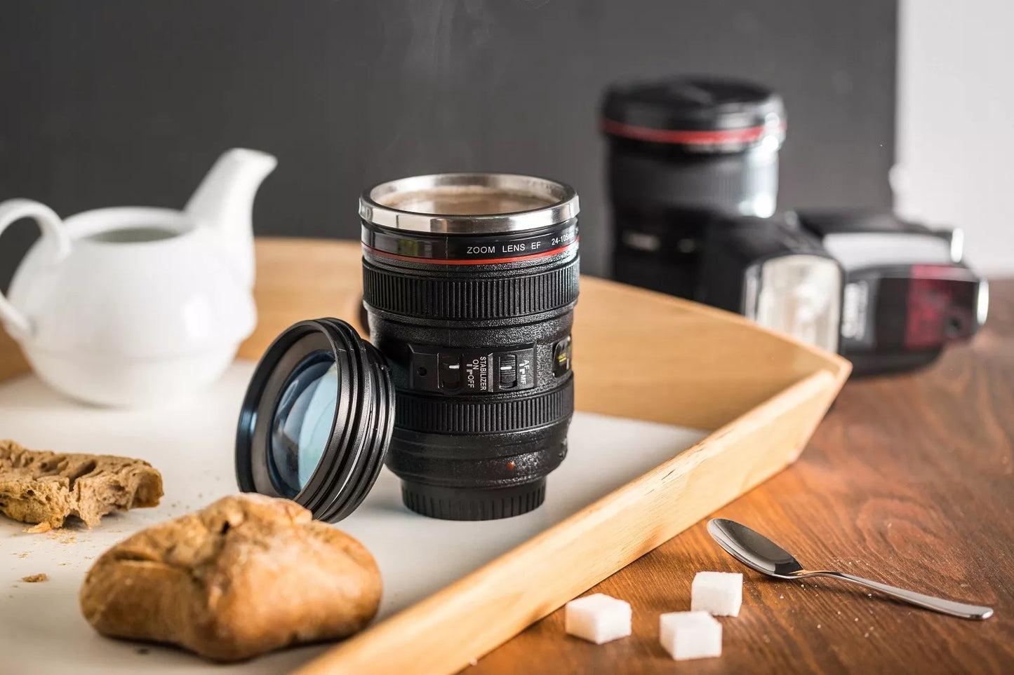 Termopuodelis objektyvo formos – dovana fotografui