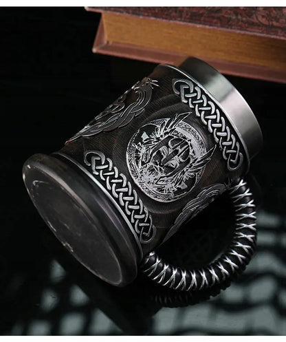 Alus bokalas 500ml Thor Odin Vikingų Plaktukas 0.5ml Nordų Užeiga