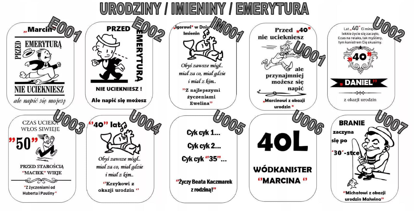 Kanistras Bar Baras Dovana Šefui, Ugniagesiui 18-99 Vyrui