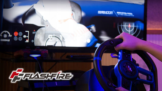 Žaidimų vairas FLASHFIRE F111 6 pavaros 270°/900° PC PS5 PS4 Switch