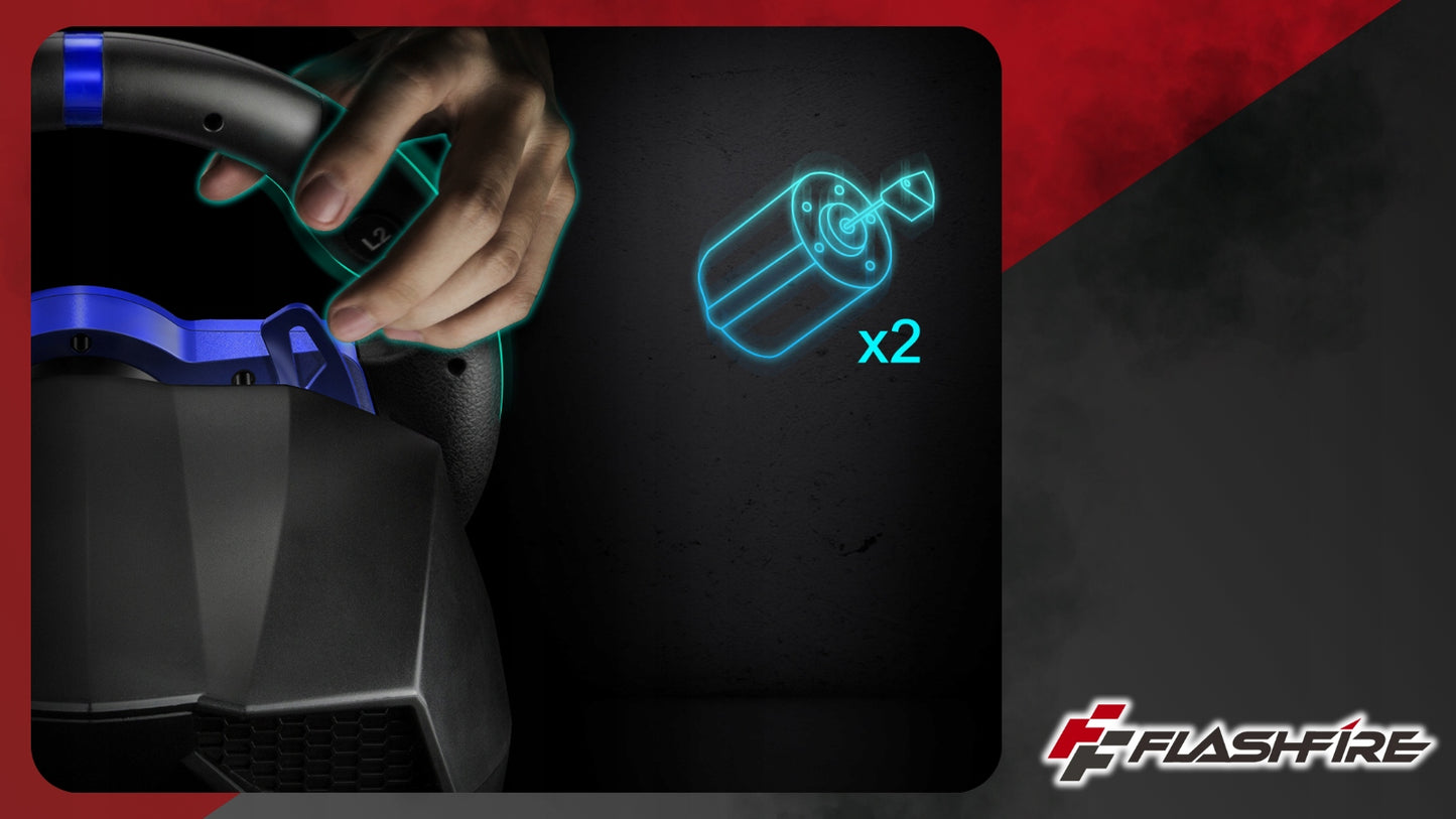 Žaidimų vairas FLASHFIRE F111 6 pavaros 270°/900° PC PS5 PS4 Switch