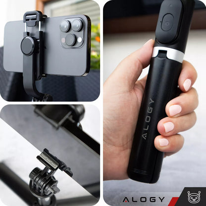 Asmenukių lazdelė, stovas, trikojis, teleskopinis, 360 nuotraukoms + „Bluetooth“ nuotolinio valdymo pultelis – Alogy