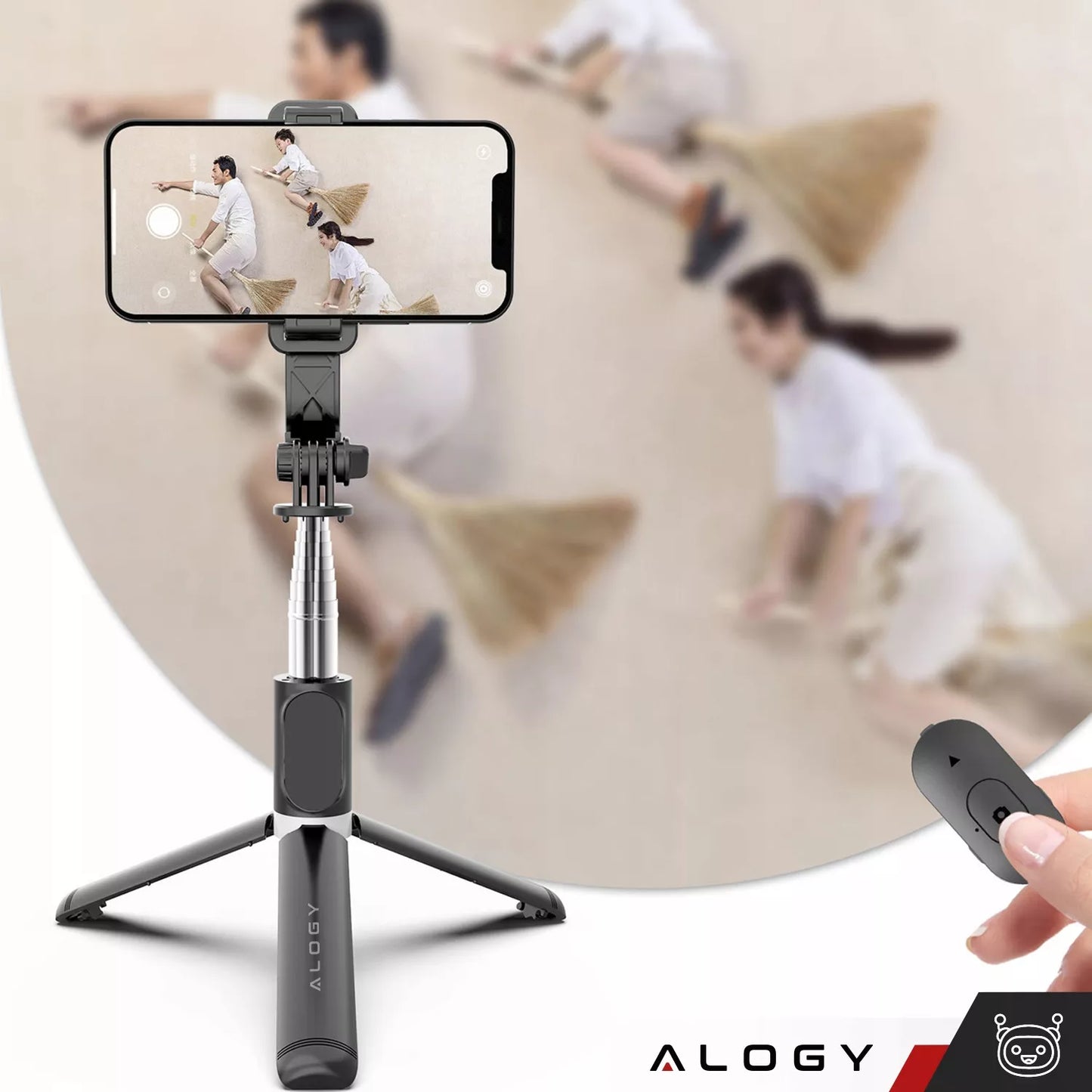 Asmenukių lazdelė, stovas, trikojis, teleskopinis, 360 nuotraukoms + „Bluetooth“ nuotolinio valdymo pultelis – Alogy