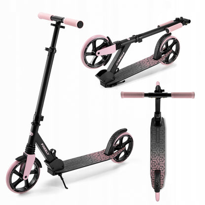 Miesto paspirtukas vaikams ir suaugusiems, sulankstomas iki 100kg, rožinis, FREELY KINDERKRAFT