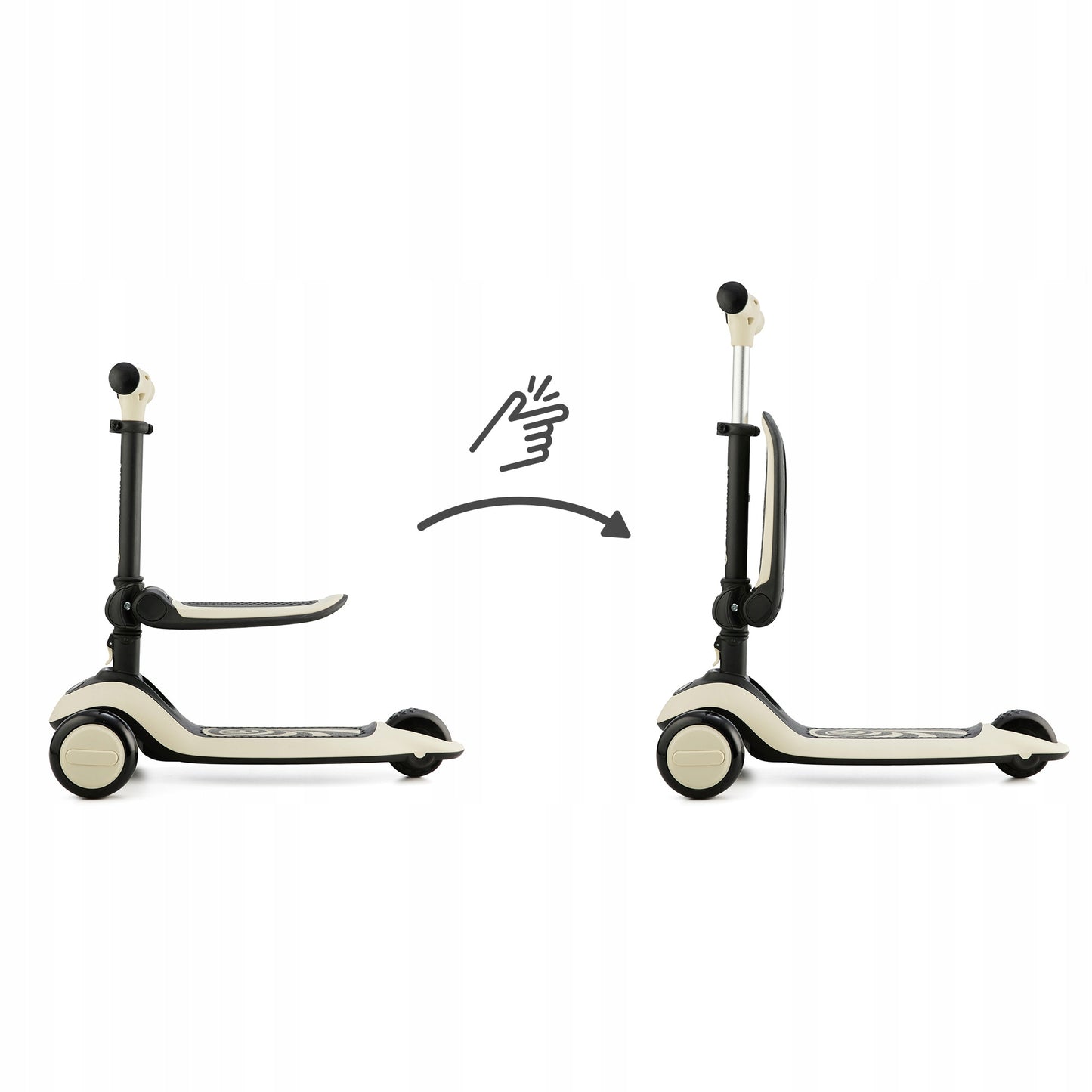 Kinderkraft Triratukas-Riedlentė 2in1 HALLEY Baltas