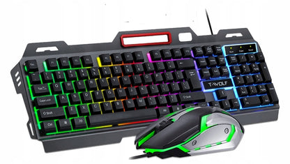 Žaidimų rinkinys: Klaviatūra ir pelė su LED apšvietimu Extralink TF600