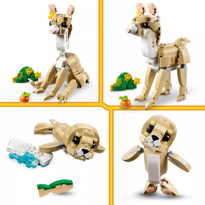 LEGO CREATOR 3in1 kaladėlės 31162 Mielas zuikis, lama, ruonis, triušis