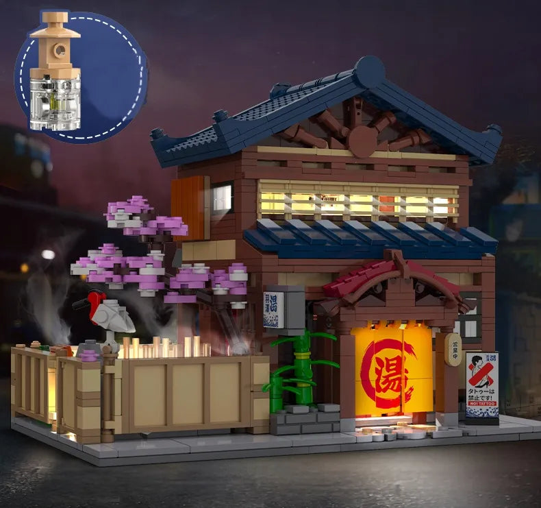 CaDA konstravimo rinkinys SENTO Japoniška pirtis su LED apšvietimu, 1249 dalys