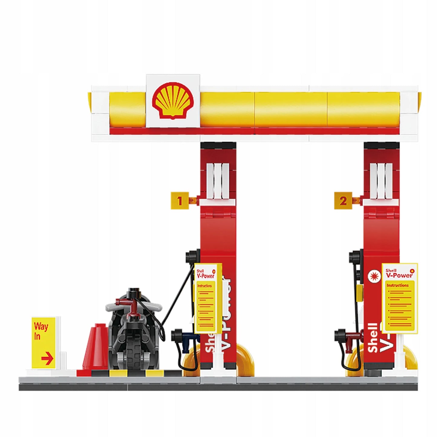 CaDA maža Shell degalinė, 305 detalių konstruktorius