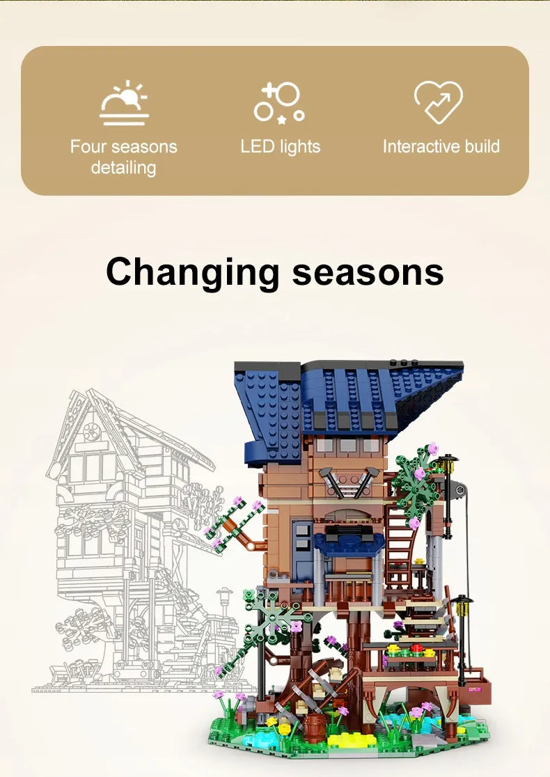 Konstruktorius Cada Four Seasons C66004W 4 Seasons Story Tree House 1155 vnt.
