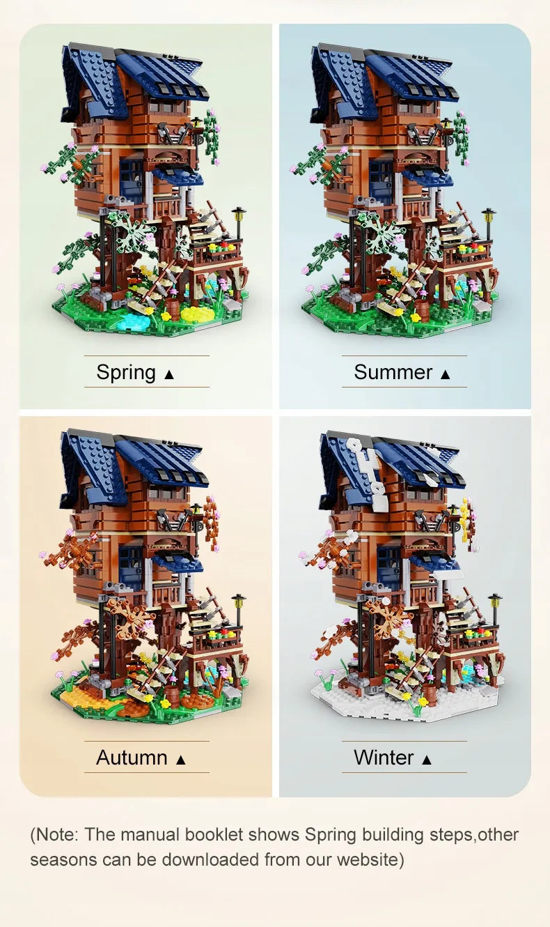 Konstruktorius Cada Four Seasons C66004W 4 Seasons Story Tree House 1155 vnt.