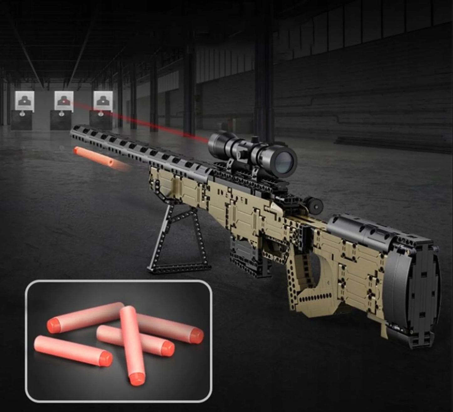CaDA konstravimo rinkinys Sniper Rifle, 978 dalys, plastikinis