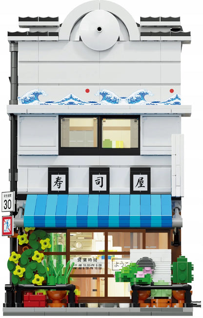 CaDA konstukcinis rinkinys Sushiya Shop, 1665 dalys su LED apšvietimu