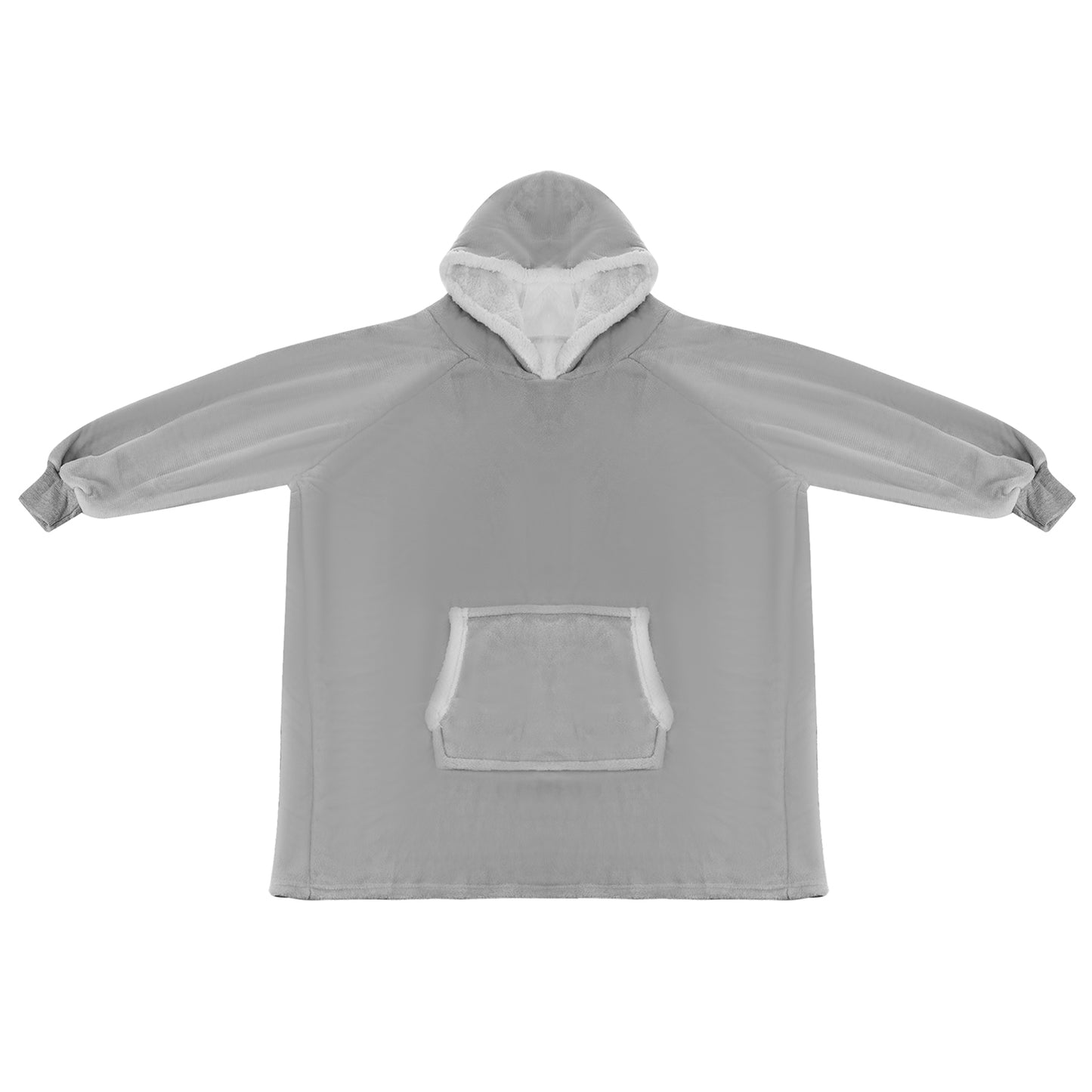 XXL Ilga 2in1 Šilta Stora Kailinė Oversize Megztinis-Pledas su Gobtuvu