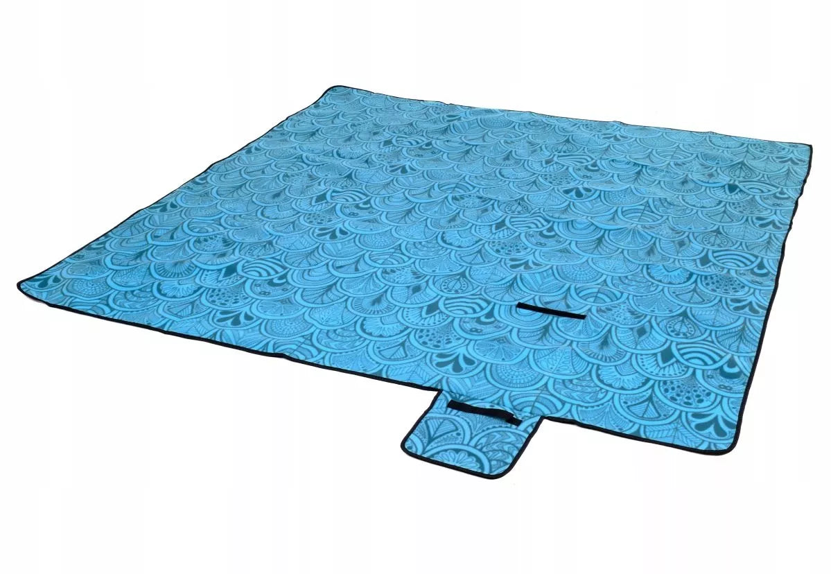 PREMIUM XXL 200x200 cm Vandeniui atsparus ir storai izoliuotas paplūdimio / iškylų pledas