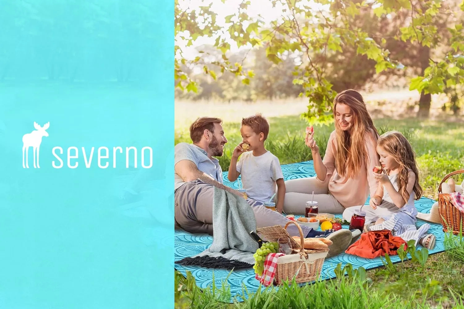 Išvykos į gamtą pledas – vandeniui nepraleidžiantis su storu izoliavimu, XXL 200×200 cm, Premium