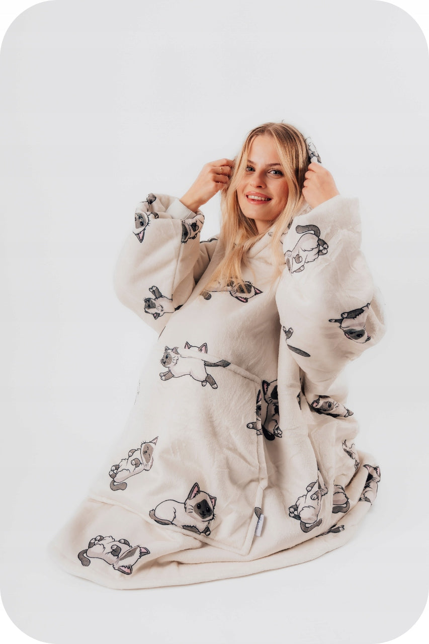 Antklodinė bliuzė Comfy Moment #Ragdoll – storo, puraus sherpa audinio, oversized