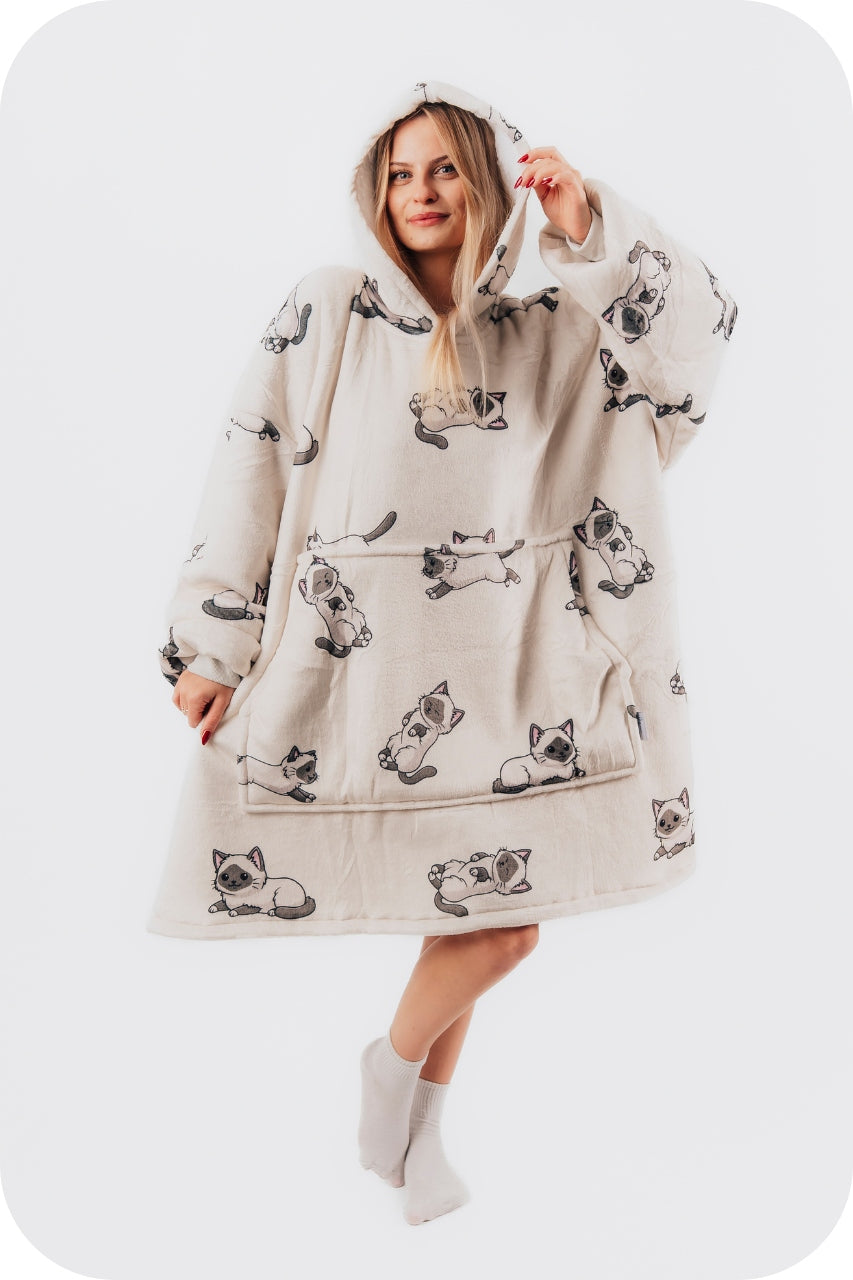 Antklodinė bliuzė Comfy Moment #Ragdoll – storo, puraus sherpa audinio, oversized