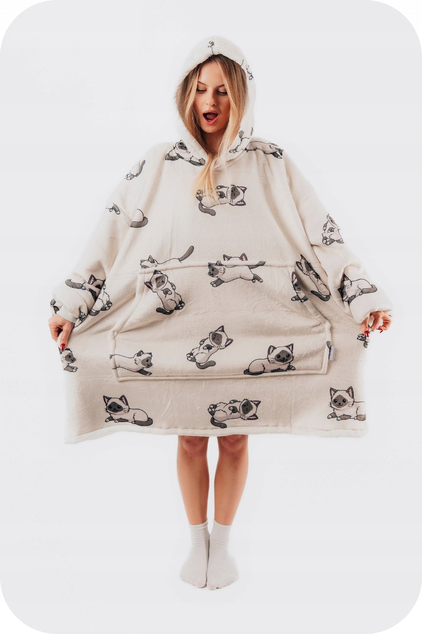 Antklodinė bliuzė Comfy Moment #Ragdoll – storo, puraus sherpa audinio, oversized