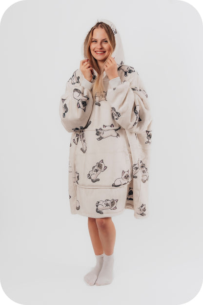 Antklodinė bliuzė Comfy Moment #Ragdoll – storo, puraus sherpa audinio, oversized