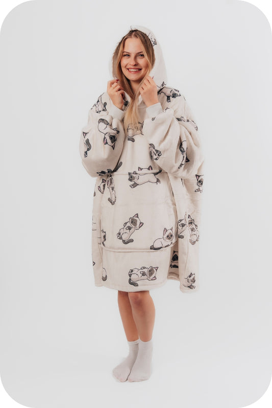 Antklodinė bliuzė Comfy Moment #Ragdoll – storo, puraus sherpa audinio, oversized