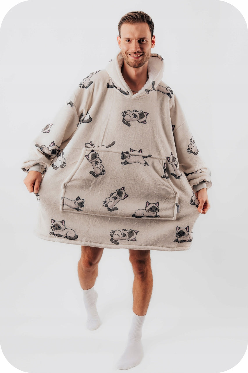 Antklodinė bliuzė Comfy Moment #Ragdoll – storo, puraus sherpa audinio, oversized