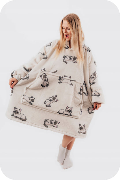 Antklodinė bliuzė Comfy Moment #Ragdoll – storo, puraus sherpa audinio, oversized