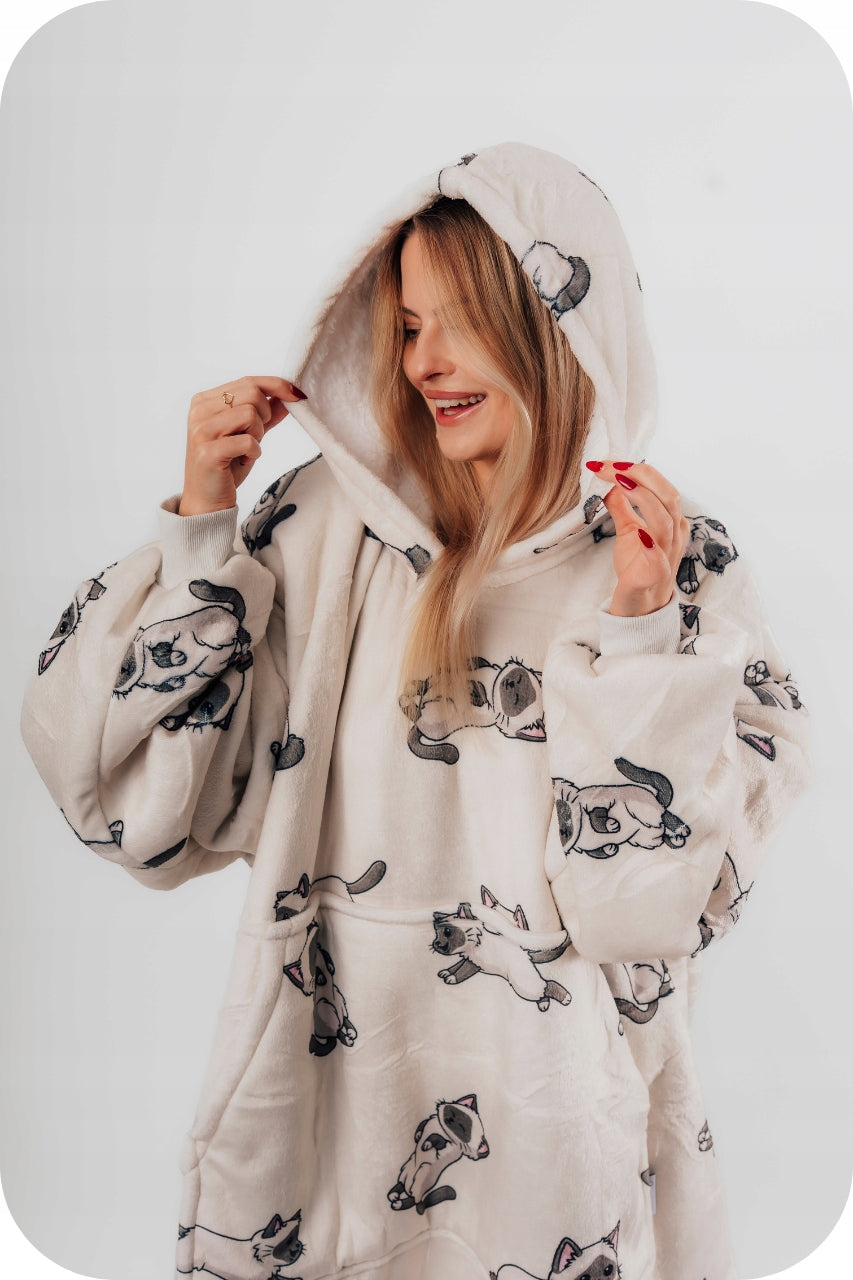 Antklodinė bliuzė Comfy Moment #Ragdoll – storo, puraus sherpa audinio, oversized