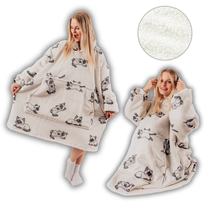 Antklodinė bliuzė Comfy Moment #Ragdoll – storo, puraus sherpa audinio, oversized