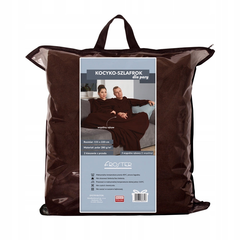 Chalatas-pledas "Šokoladinis" porai, dovanai