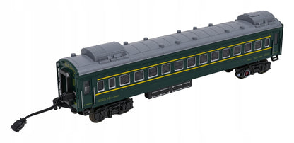 Retro traukinukas su šviesų, garso ir dūmų funkcija 216cm, lokomotyvas, vagonėliai