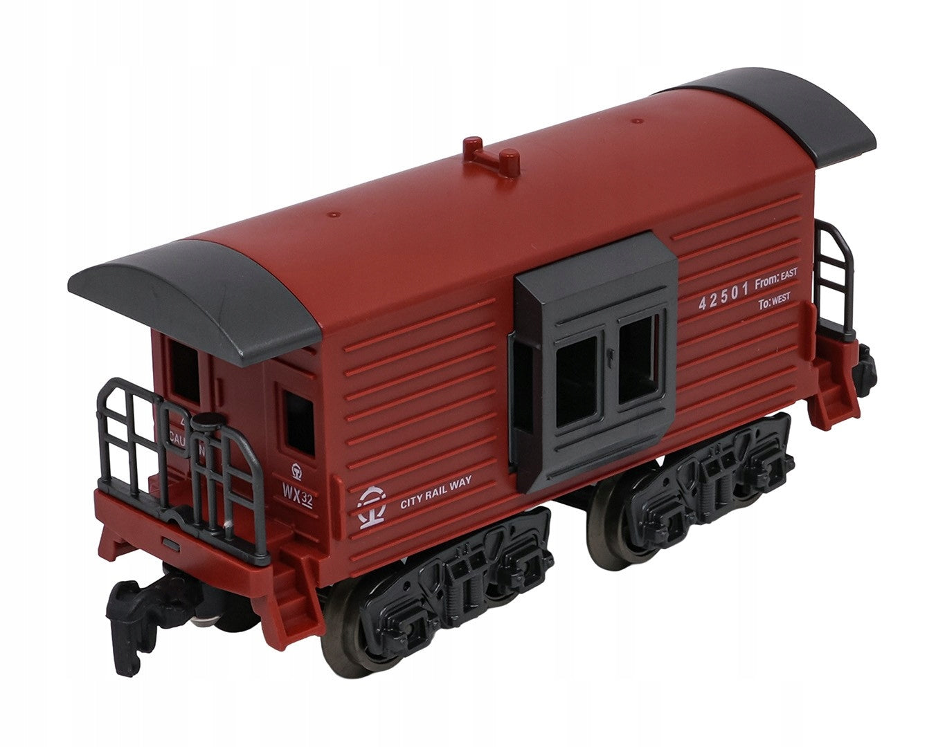 Retro traukinukas su šviesų, garso ir dūmų funkcija 216cm, lokomotyvas, vagonėliai