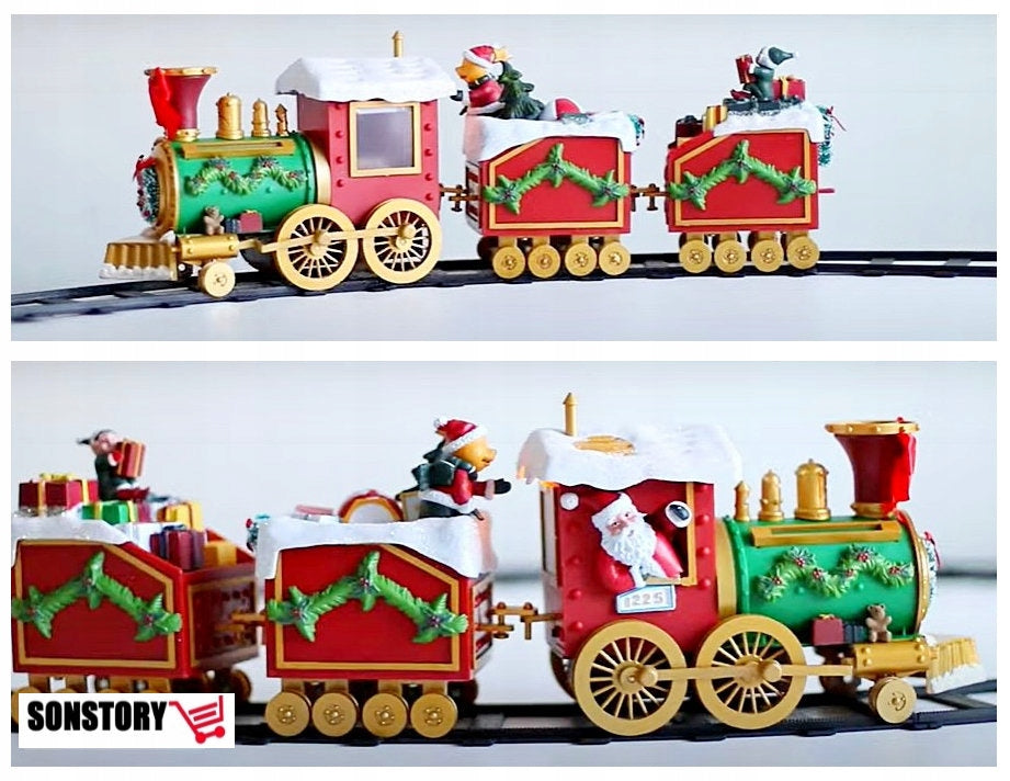 Kalėdinis traukinukas LED Melodija Kalėdų giesmės Ø136cm