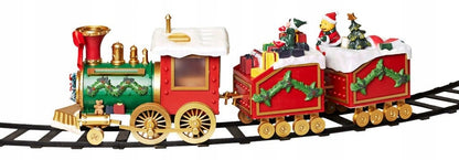 Kalėdinis traukinukas LED Melodija Kalėdų giesmės Ø136cm