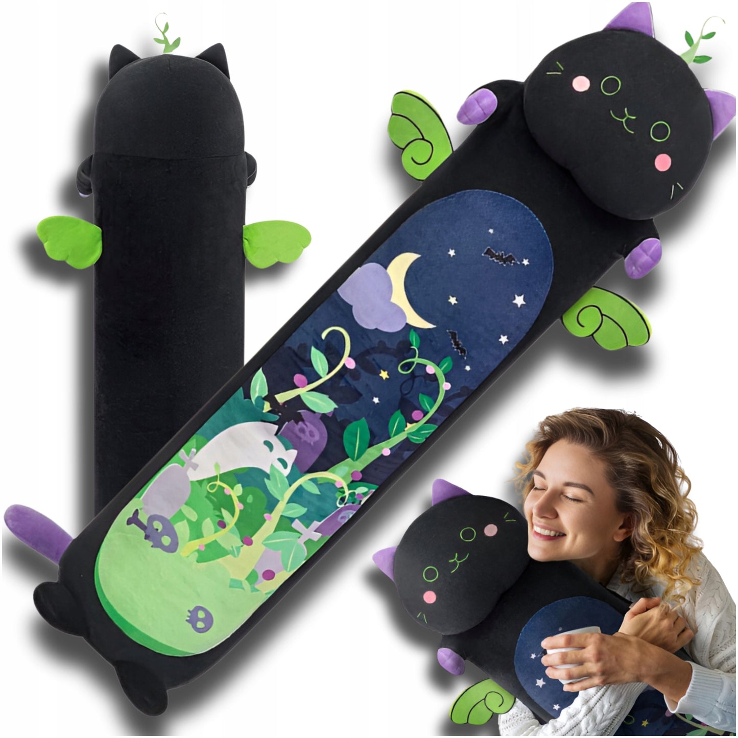 Ilga Pliušinė Katė Žaislas Maskotas, Dydis XXL 100cm, Ideali Dovana