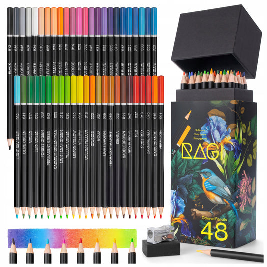Aliejinės Minkštos Spalvotos Kreidelės Piešimo Rinkinys 48 Spalvų Dovanų Dėžutė