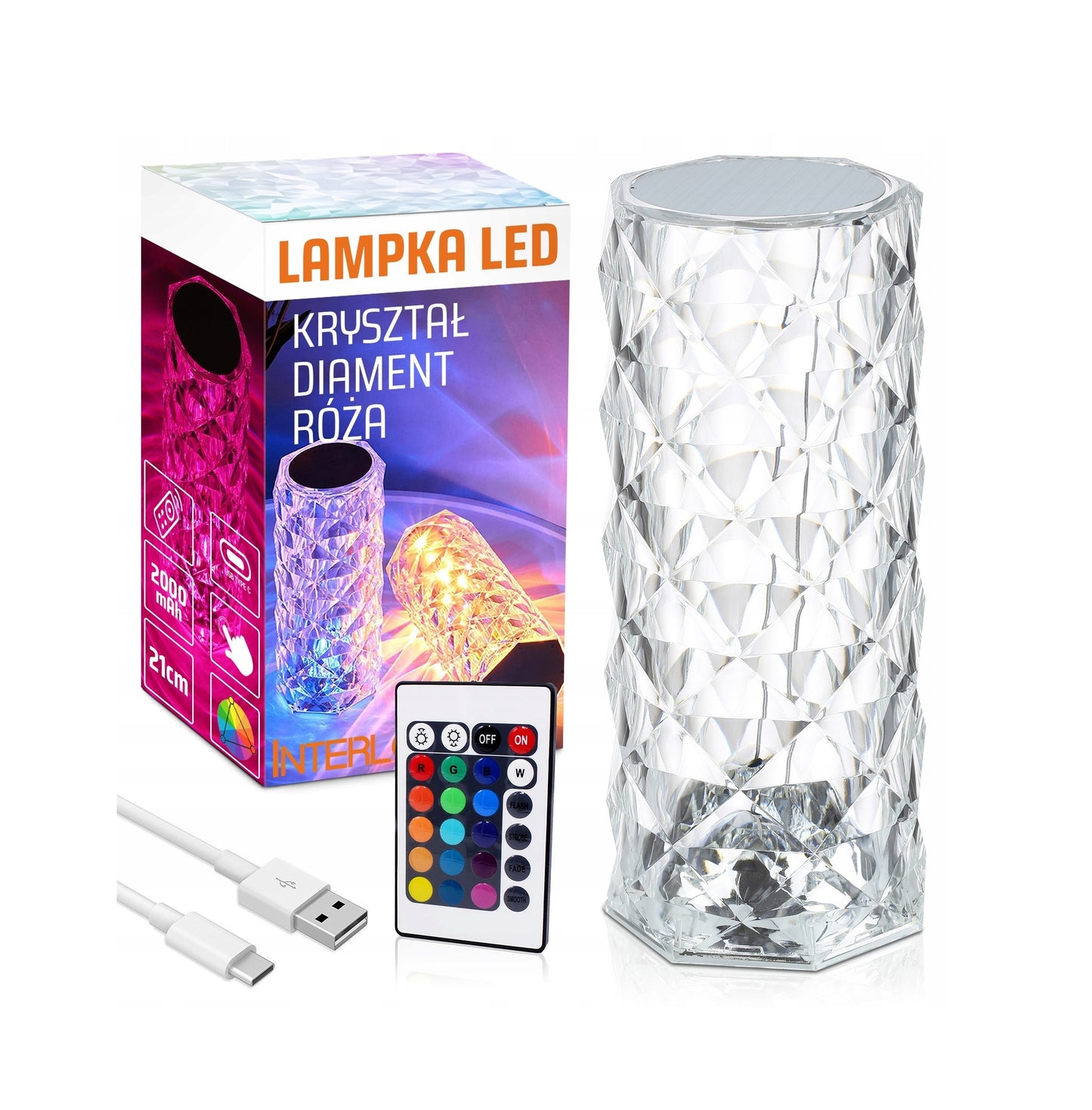 Krištolinė rožė - LED