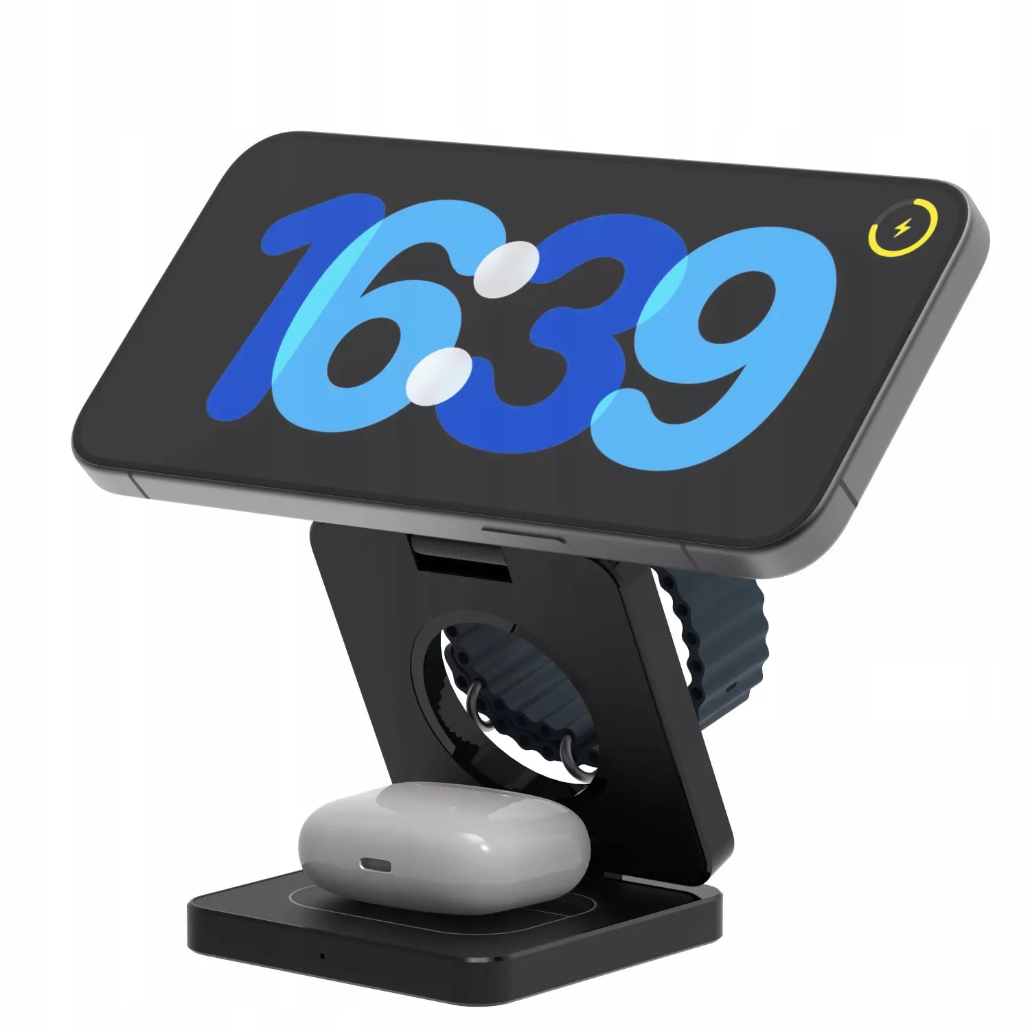 3-in-1 belaidis įkroviklis – iPhone, AirPods, Apple Watch