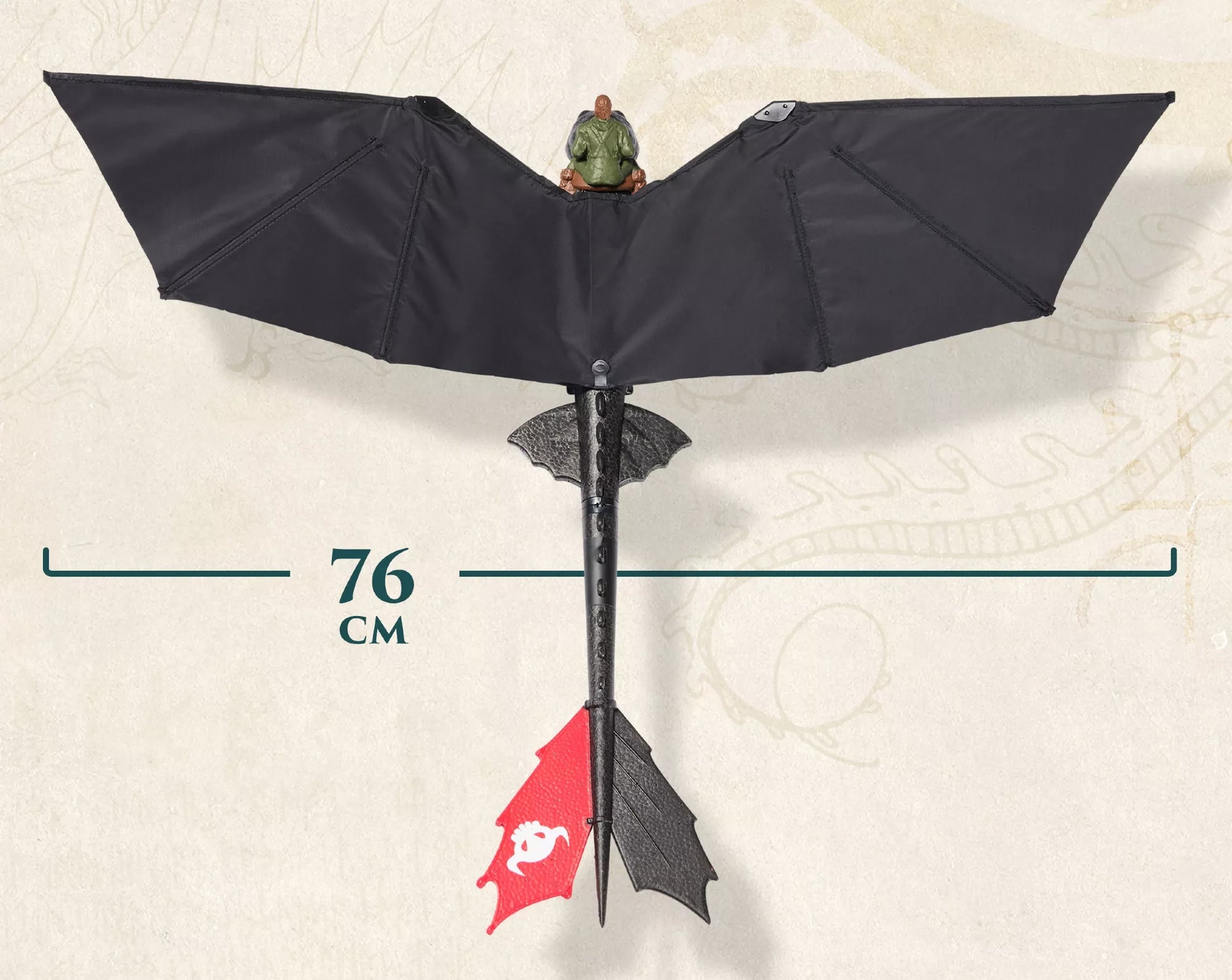 Interaktyvus skraidantis bedantis RC Kaip prisijaukinti slibiną 76 cm
