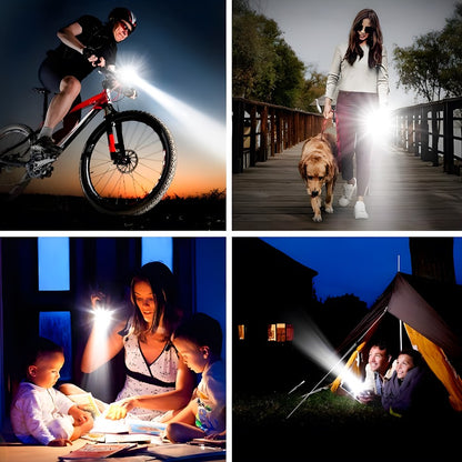 Taktinis Žibintuvėlis – Galingas LED, Akumuliatorinis, Atsparus Vandeniui, USB-C, 5 Švietimo Režimai