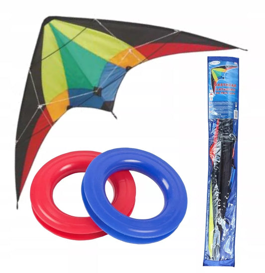 SPORTINIS PLAČIARAITIS SU 2 VIRVĖMIS 140X74CM DIDELIS SKRAIDYS GRAŽIAI SKRAIDO KAIP DRUGELIS