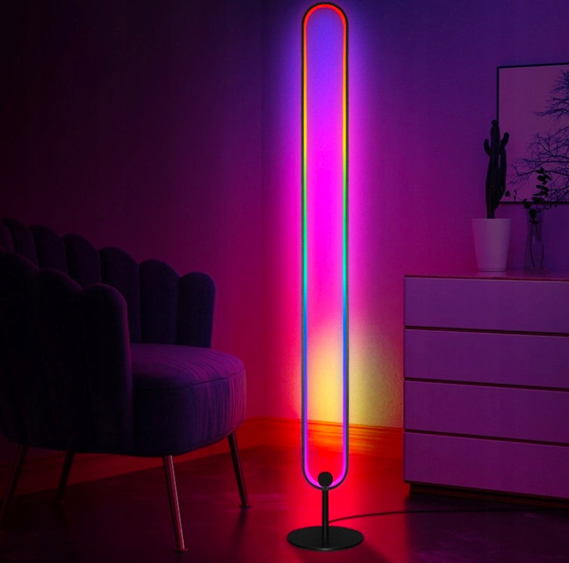 LED RGB Grindinė Lempa 105 cm su Muzikos Sinchronizacija