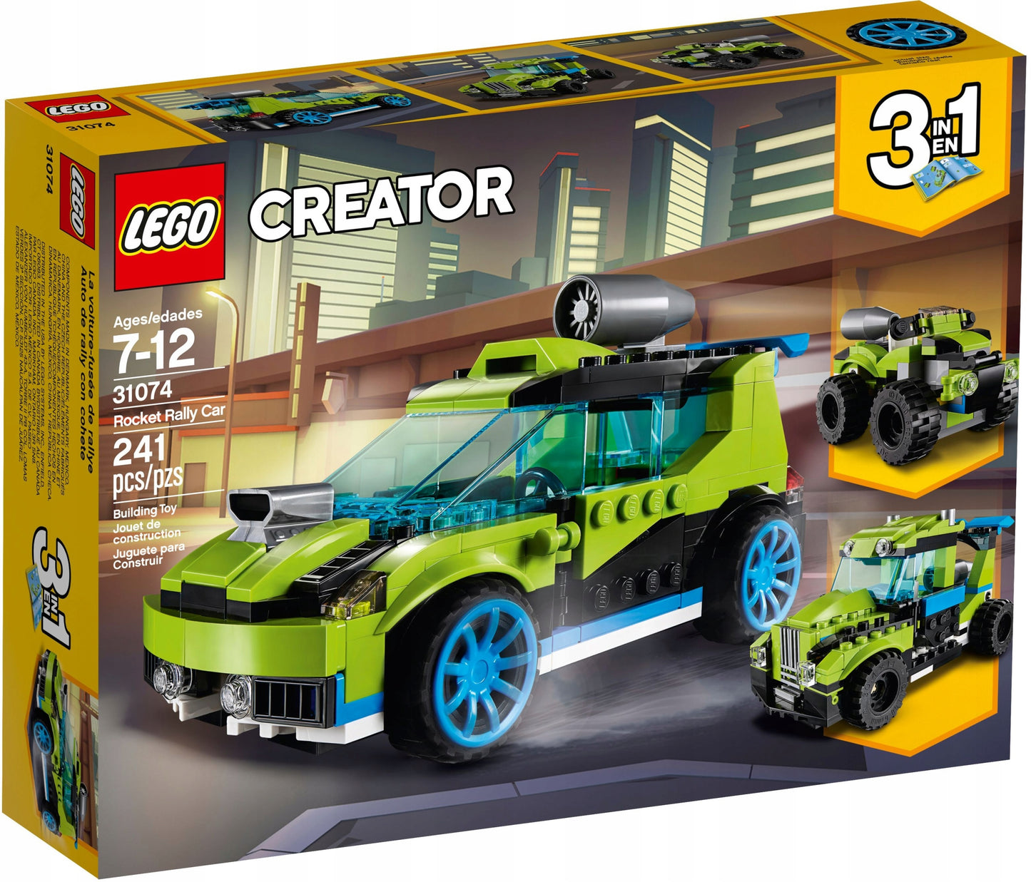 LEGO Creator 3 viename 31074 Ralio automobilis WRC Keturratis