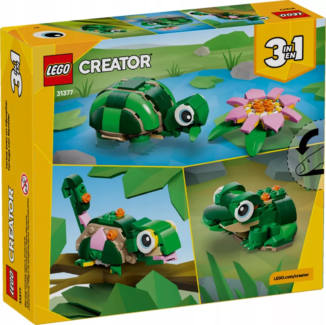 LEGO Creator 3w1 31377 Vėžlys ir vandens lelija
